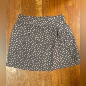 Loft polka dot pleated mini skirt